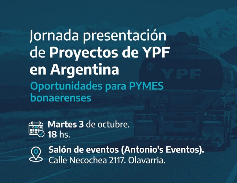YPF presentar su plan de inversin a PyMes de Olavarra